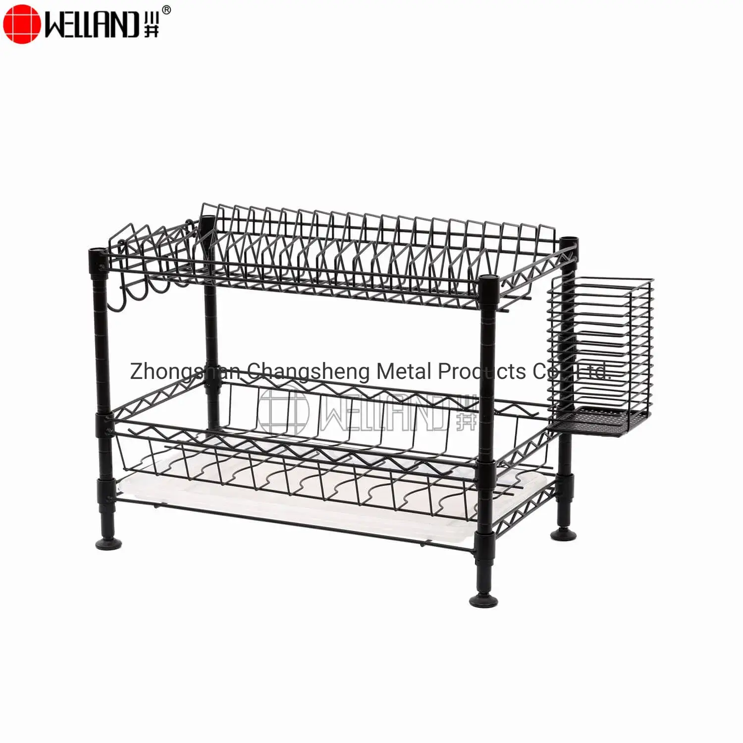 Giá để bát đĩa, cốc, dao kéo bằng vật liệu kim loại, sắp xếp không gian bếp