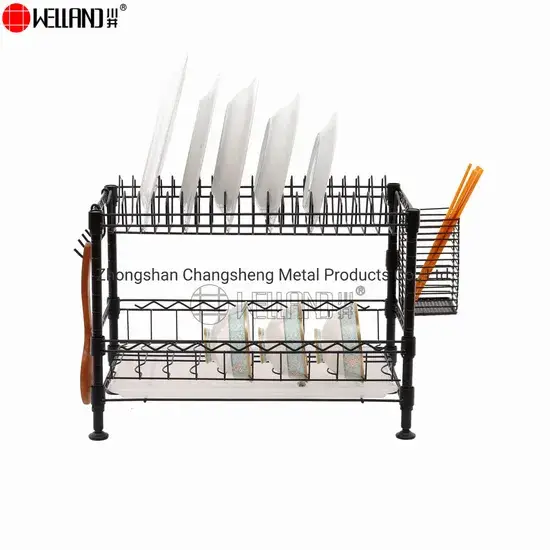 Giá để bát đĩa, cốc, dao kéo bằng vật liệu kim loại, sắp xếp không gian bếp