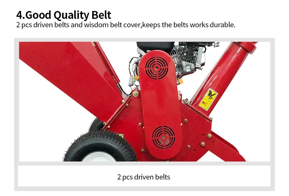 Máy băm gỗ di động 6.5HP: Sử dụng thùng xăng và bánh xe lớn off-Road hình ảnh 13-description