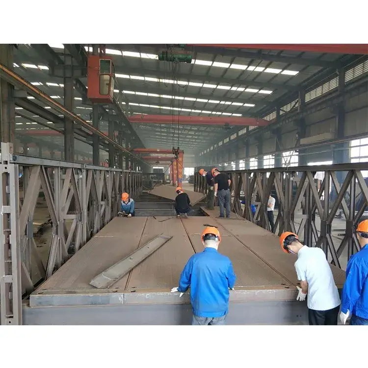 Thiết kế cầu di động Bailey với vật liệu thép chất lượng cao