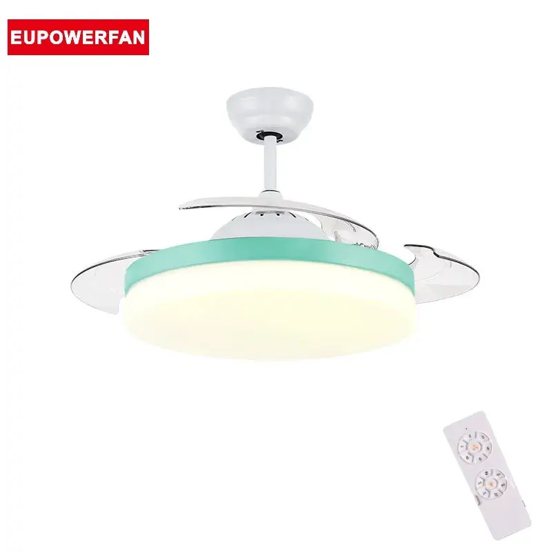 Quạt trần đèn LED phòng ngủ trong nhà tạo điểm nhấn hiện đại, đẳng cấp, kích thước 42 inch