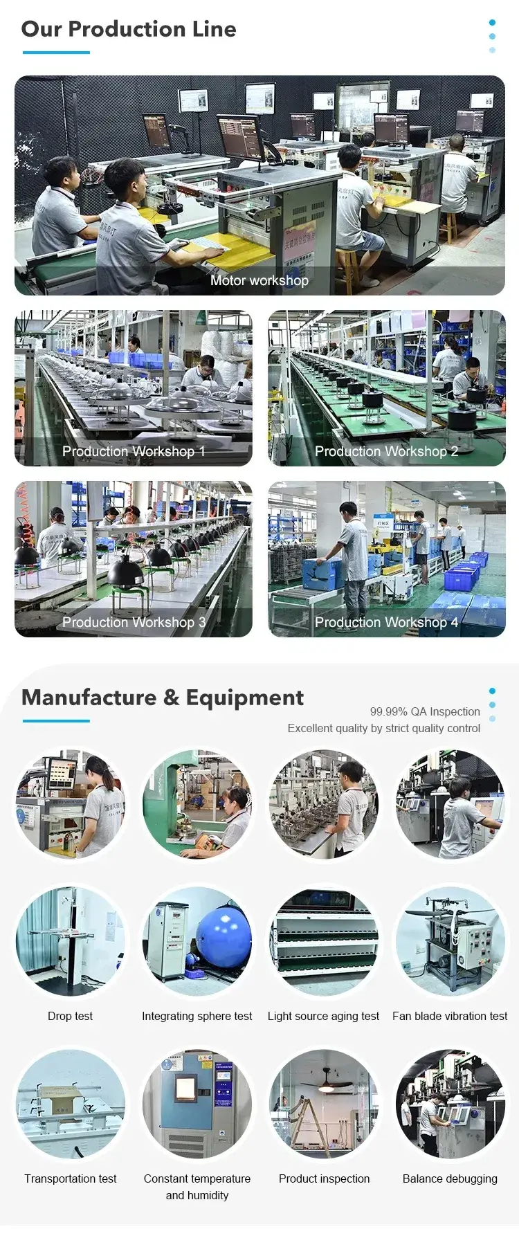 Quạt trần đèn LED phòng ngủ trong nhà tạo điểm nhấn hiện đại, đẳng cấp, kích thước 42 inch hình ảnh 19-description