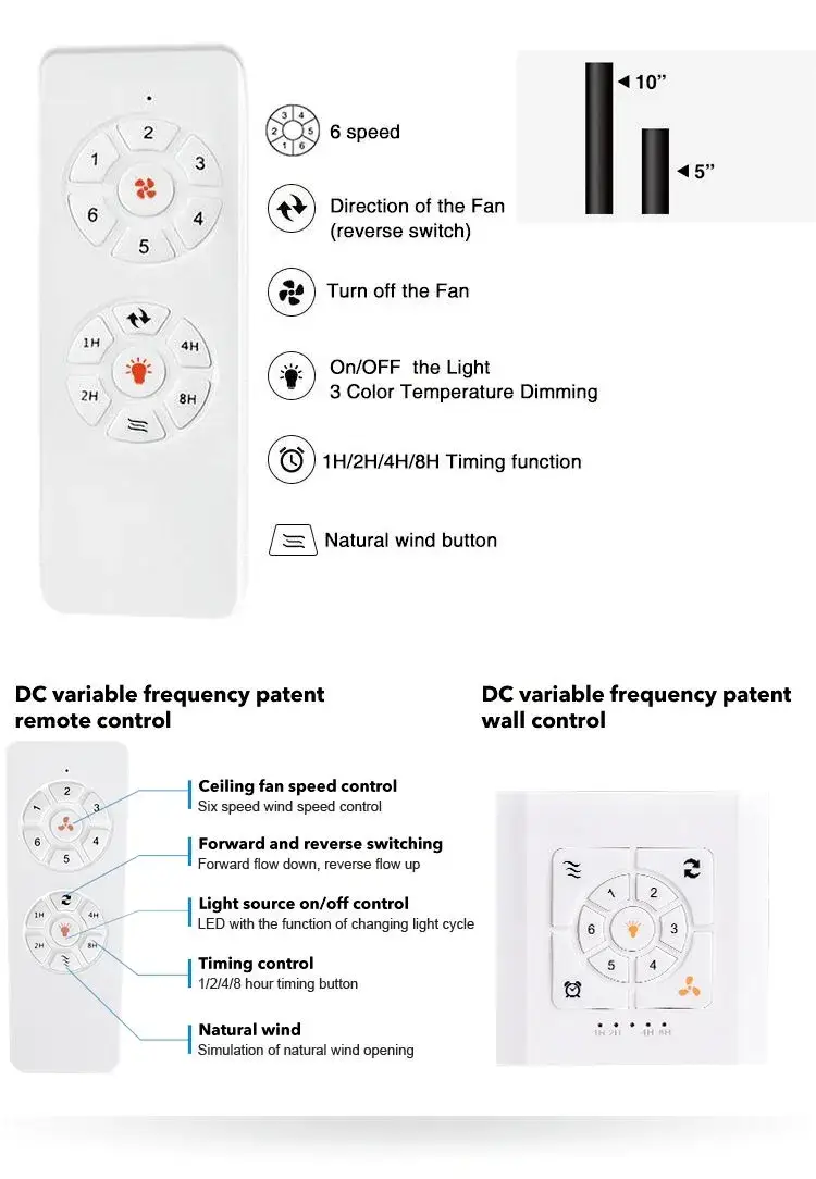 Quạt trần đèn LED phòng ngủ trong nhà tạo điểm nhấn hiện đại, đẳng cấp, kích thước 42 inch hình ảnh 18-description