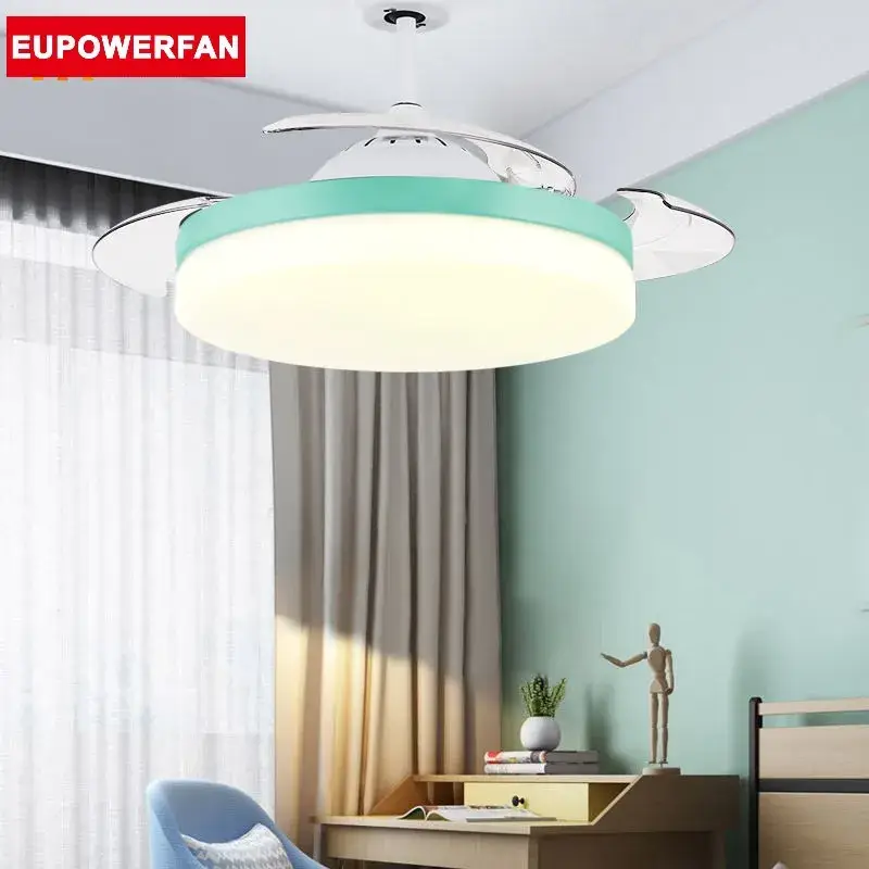 Quạt trần đèn LED phòng ngủ trong nhà tạo điểm nhấn hiện đại, đẳng cấp, kích thước 42 inch