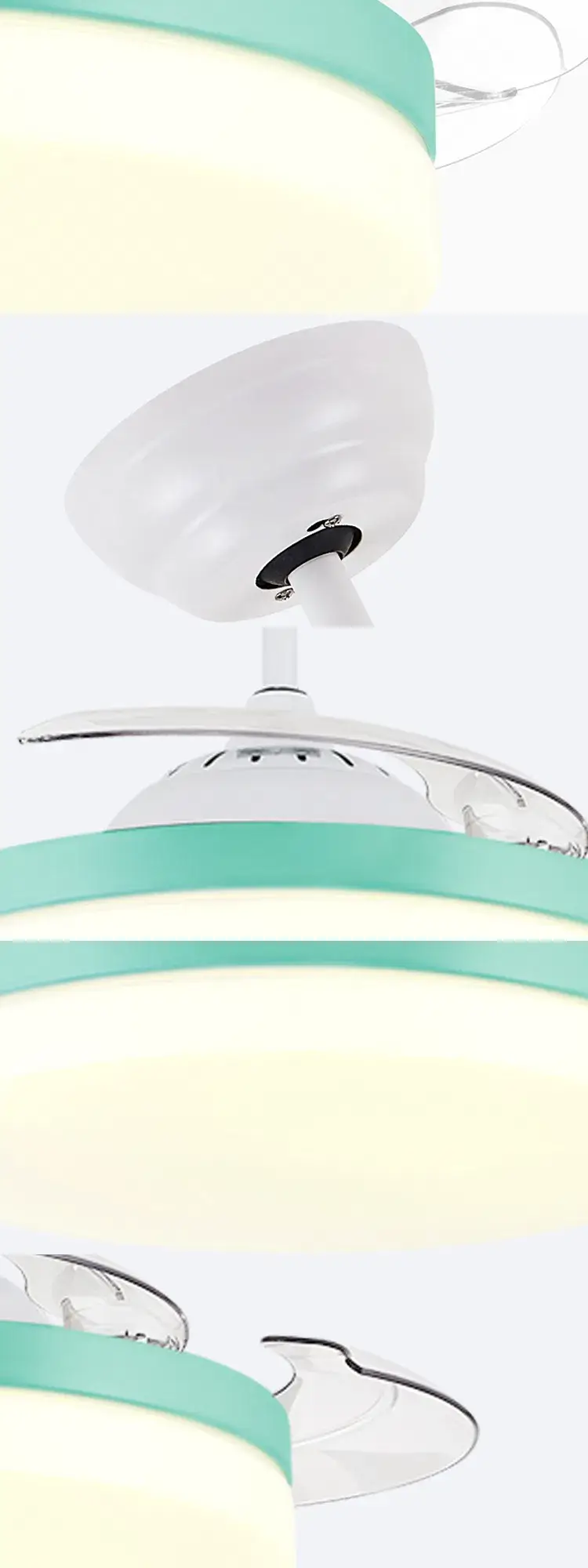 Quạt trần đèn LED phòng ngủ trong nhà tạo điểm nhấn hiện đại, đẳng cấp, kích thước 42 inch hình ảnh 14-description