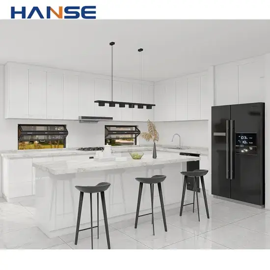 Tủ bếp MDF hiện đại với thiết kế nội thất cao cấp tùy chỉnh màu sắc hình ảnh 1-description