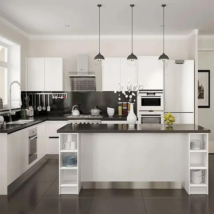 Tủ bếp MDF hiện đại với thiết kế nội thất cao cấp tùy chỉnh màu sắc