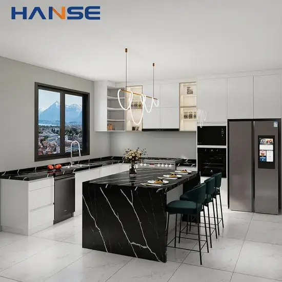 Tủ bếp MDF hiện đại với thiết kế nội thất cao cấp tùy chỉnh màu sắc