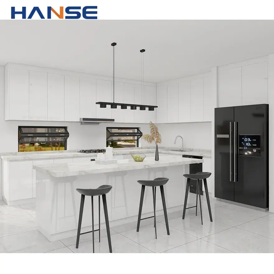 Tủ bếp MDF hiện đại với thiết kế nội thất cao cấp tùy chỉnh màu sắc