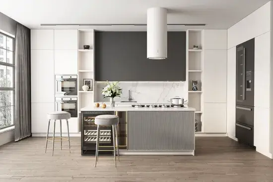 Thiết kế tủ bếp hiện đại cho dự án cải tạo nhà với phần đề xuất mới hình ảnh 1-description