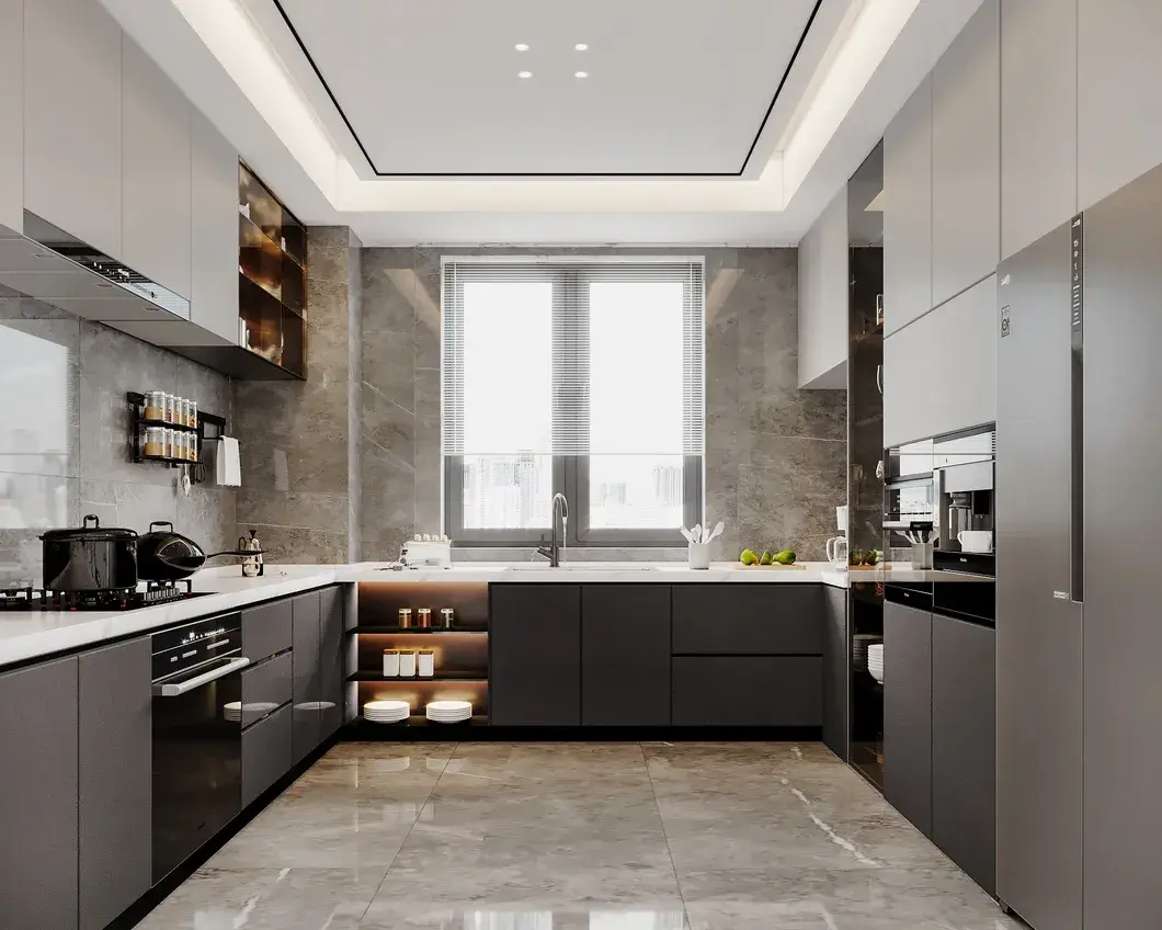 Thiết kế tủ bếp hiện đại cho dự án cải tạo nhà với phần đề xuất mới hình ảnh 14-description
