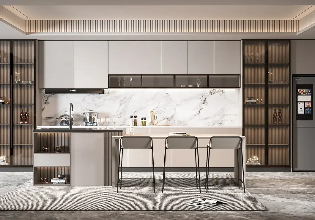 Thiết kế tủ bếp hiện đại cho dự án cải tạo nhà với phần đề xuất mới hình ảnh 13-description