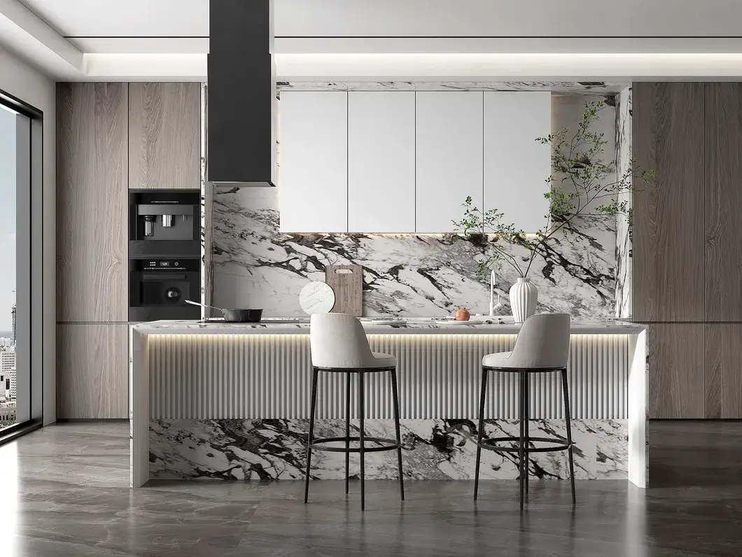 Thiết kế tủ bếp hiện đại cho dự án cải tạo nhà với phần đề xuất mới hình ảnh 15-description