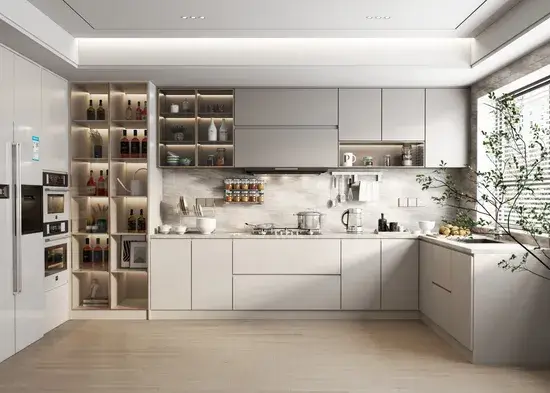 Thiết kế tủ bếp hiện đại cho dự án cải tạo nhà với phần đề xuất mới