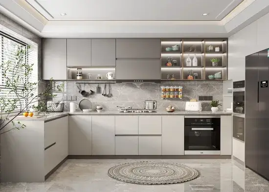 Thiết kế tủ bếp hiện đại cho dự án cải tạo nhà với phần đề xuất mới