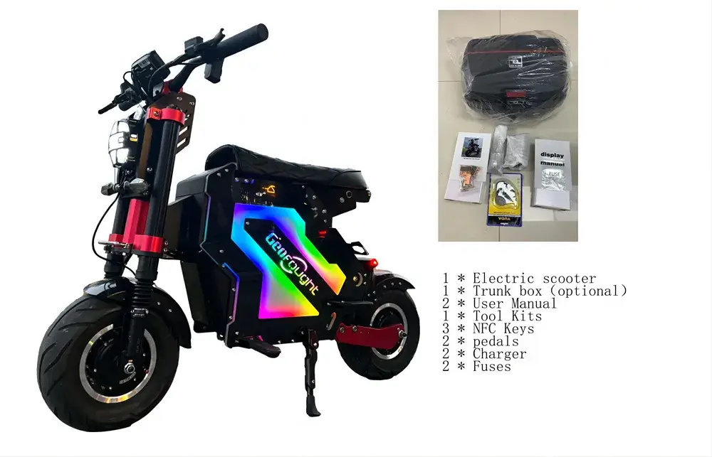Molo 5 Xe điện hai động cơ cho người lớn - Pin lithium 30ah tháo rời, Tốc độ tối đa 75-85kmh hình ảnh 22-description