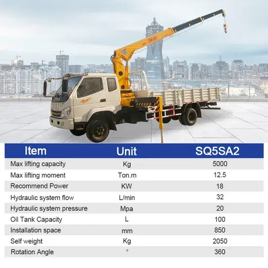 Cần cẩu xe tải 5 tấn có cần thẳng lắp đặt sẵn với dịch vụ tốt