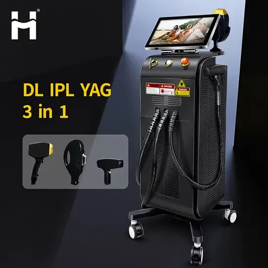 Thiết bị làm đẹp chuyên triệt lông, xóa hình xăm và trẻ hóa da với công nghệ laser diode đa chức năng IPL ND YAG