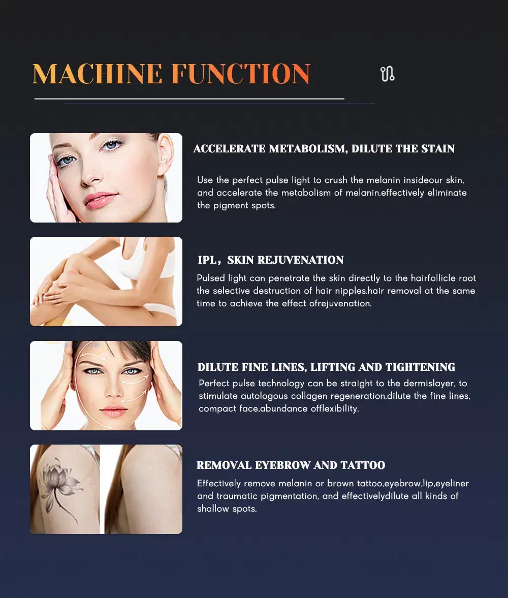 Thiết bị làm đẹp chuyên triệt lông, xóa hình xăm và trẻ hóa da với công nghệ laser diode đa chức năng IPL ND YAG hình ảnh 24-description