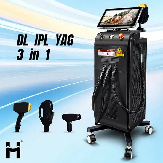 Thiết bị làm đẹp chuyên triệt lông, xóa hình xăm và trẻ hóa da với công nghệ laser diode đa chức năng IPL ND YAG