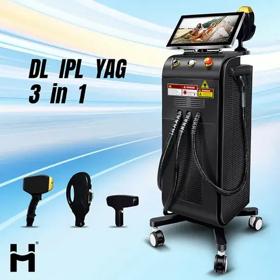 Thiết bị làm đẹp chuyên triệt lông, xóa hình xăm và trẻ hóa da với công nghệ laser diode đa chức năng IPL ND YAG