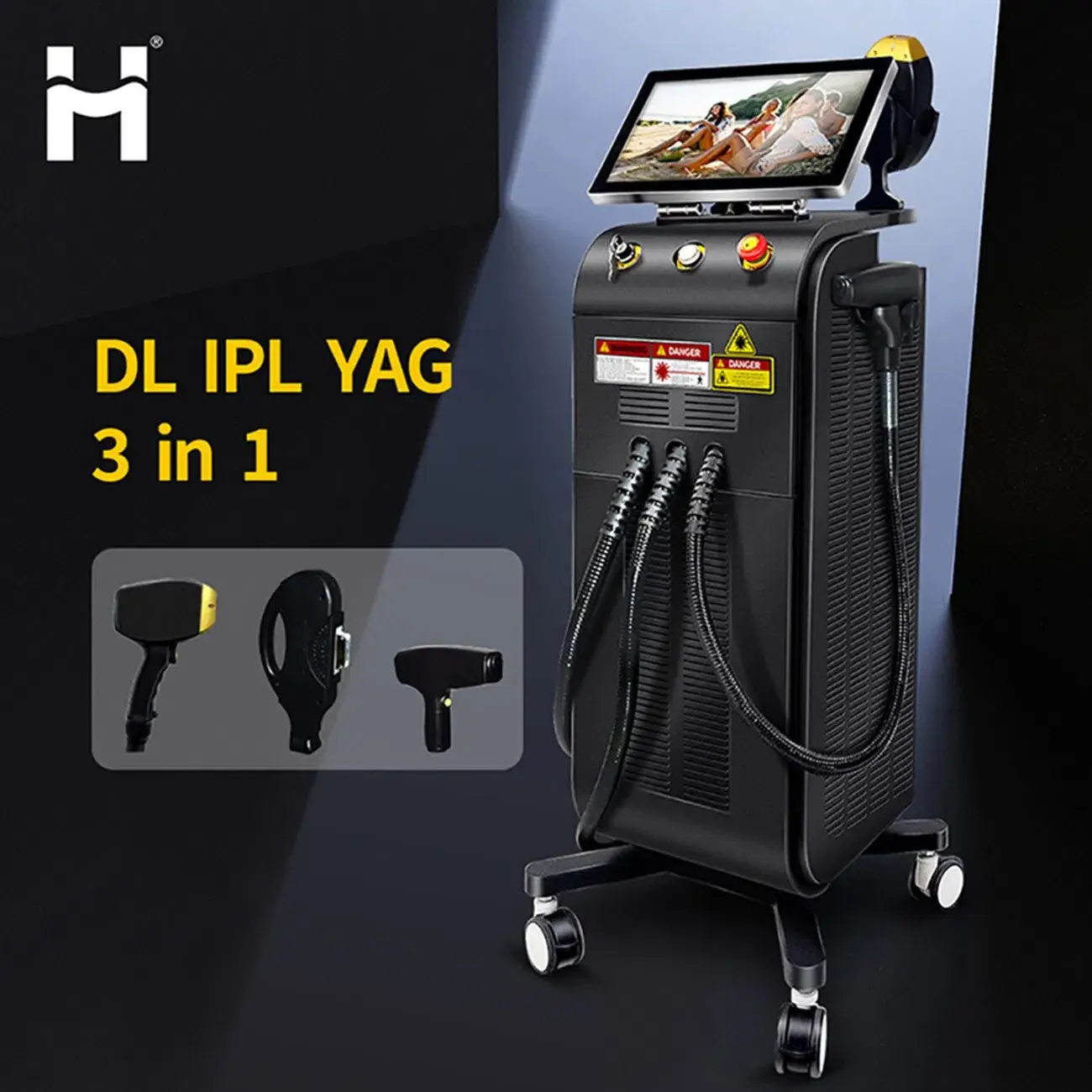 Thiết bị làm đẹp chuyên triệt lông, xóa hình xăm và trẻ hóa da với công nghệ laser diode đa chức năng IPL ND YAG