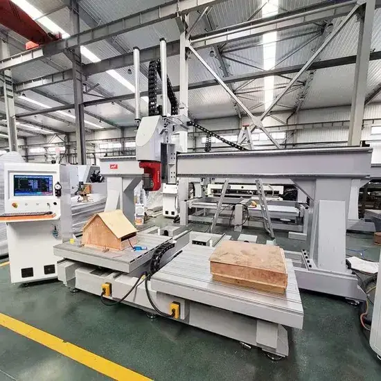 Máy Khắc Gỗ Đa Chức Năng Với Động Cơ Gear PLC và Công Nghệ 3D Mới - Máy Router Gỗ CNC 5 Trục