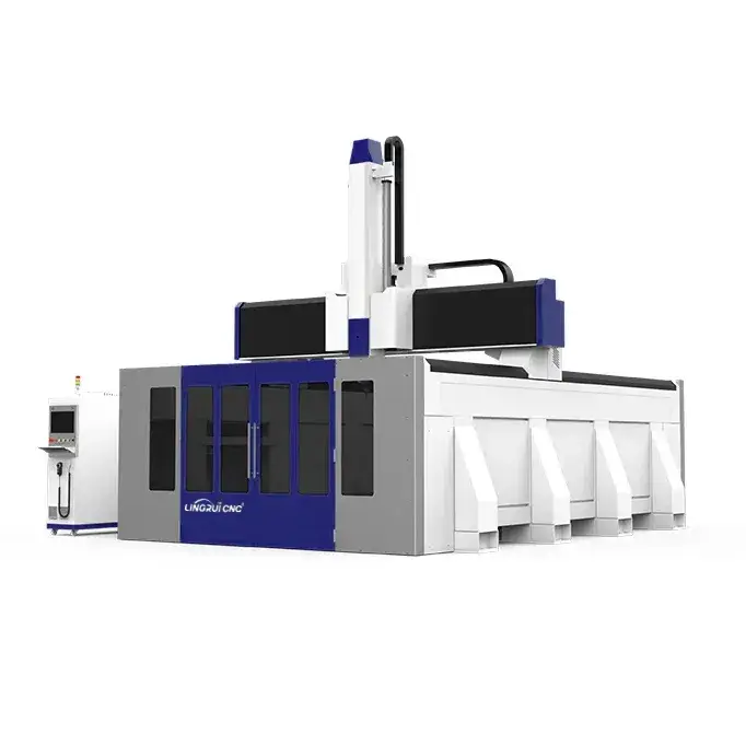 Máy Khắc Gỗ Đa Chức Năng Với Động Cơ Gear PLC và Công Nghệ 3D Mới - Máy Router Gỗ CNC 5 Trục hình ảnh 14-description