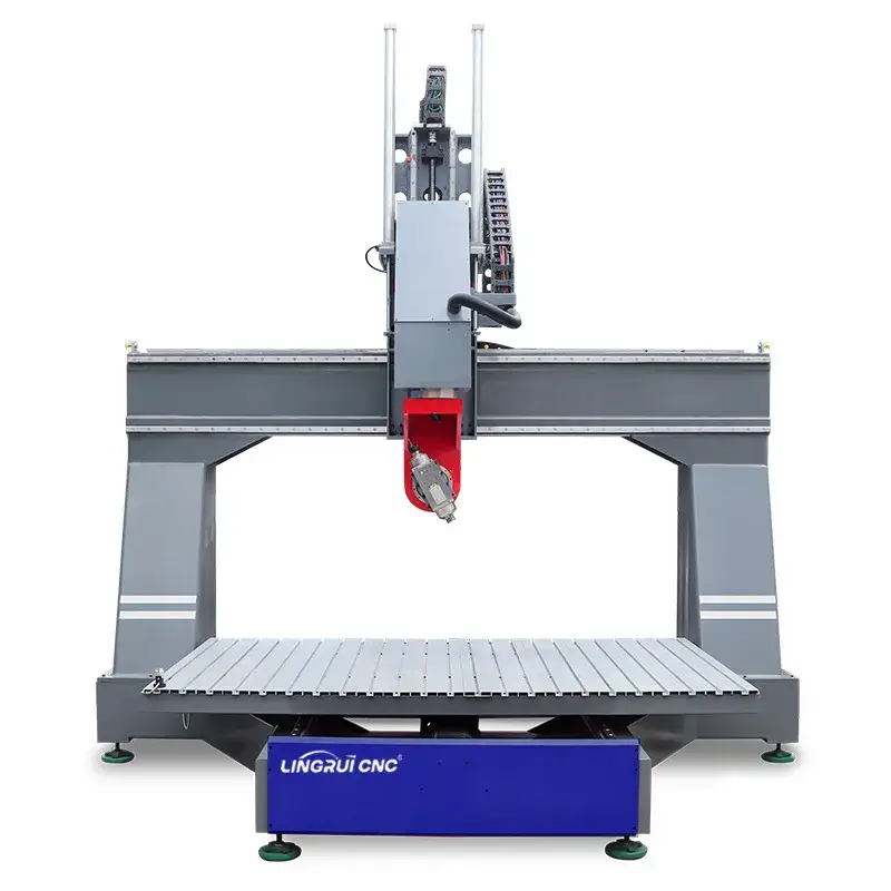 Máy Khắc Gỗ Đa Chức Năng Với Động Cơ Gear PLC và Công Nghệ 3D Mới - Máy Router Gỗ CNC 5 Trục hình ảnh 16-description