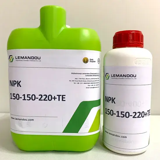 Phân bón NPK lỏng hữu cơ và vô cơ dạng huyền phù, chứa Te, phục vụ cho diện tích 60ha