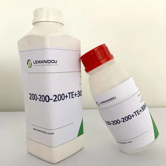 Phân bón NPK lỏng hữu cơ và vô cơ dạng huyền phù, chứa Te, phục vụ cho diện tích 60ha