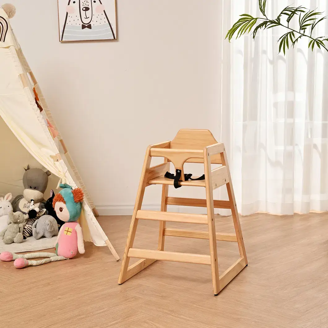 Ghế ăn cho trẻ em với thiết kế hiện đại và màu sắc tự nhiên từ chất liệu gỗ chắc chắn hình ảnh 18-description