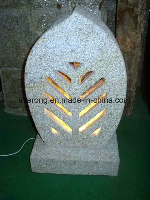 Đèn lồng đá granite tự nhiên màu xám/nâu cho không gian vườn ngoài trời