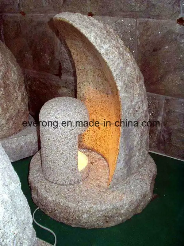 Đèn lồng đá granite tự nhiên màu xám/nâu cho không gian vườn ngoài trời hình ảnh 12-description