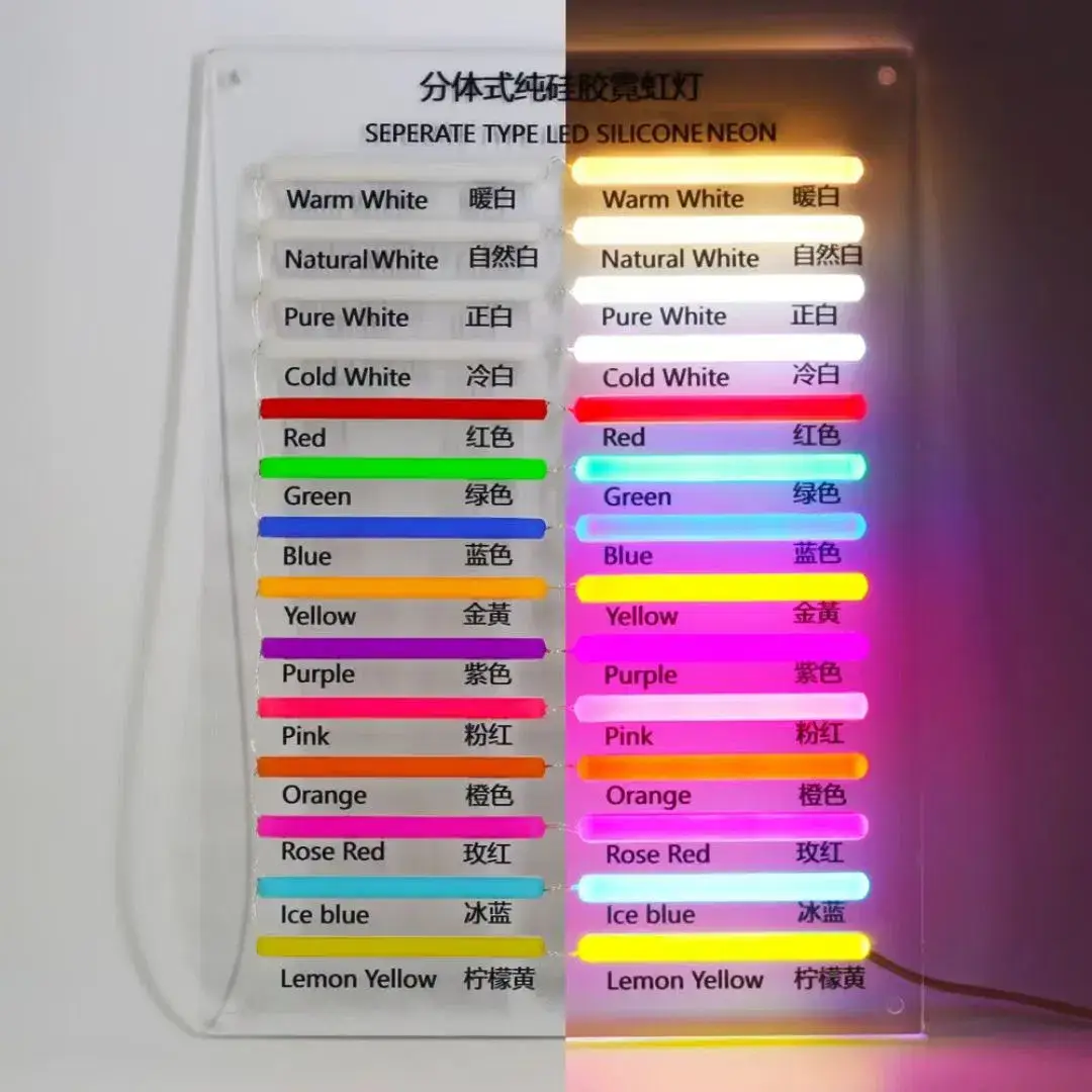Vỏ ống tạo ánh sáng LED neon với vật liệu tùy chỉnh, phát ra sắc thái màu sắc đa dạng cho biển hiệu và cảnh quan