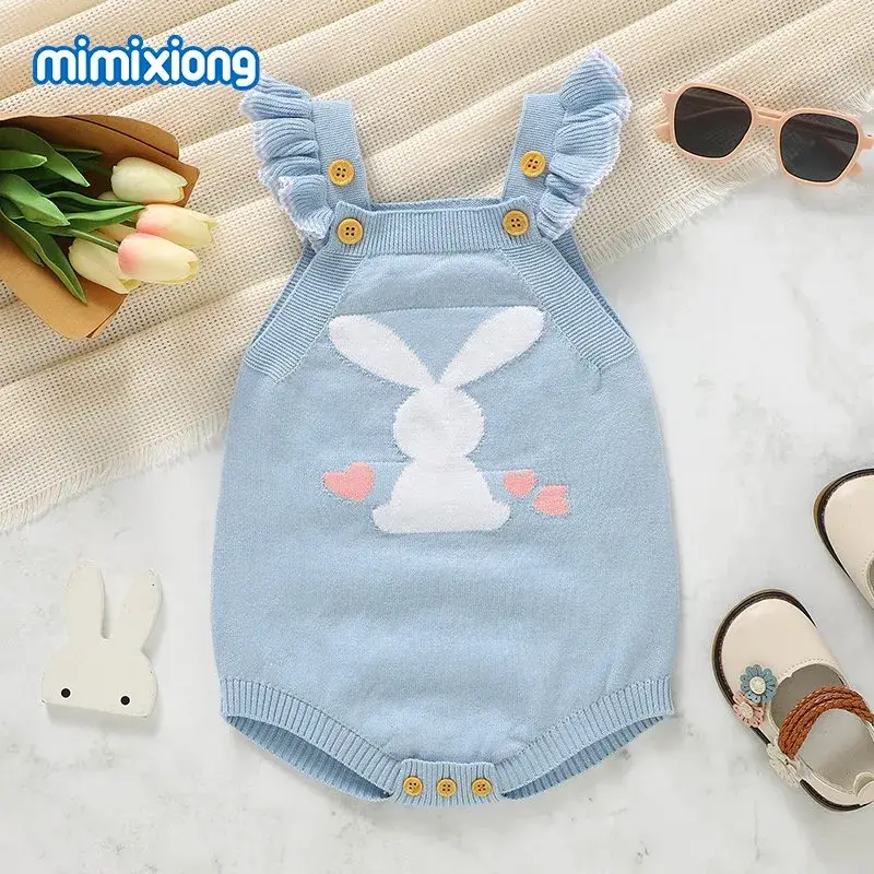 Đồ liền thân cực kỳ xinh xắn cho bé gái: Áo liền quần hình thỏ dễ thương sành điệu cho bé sơ sinh trai gái