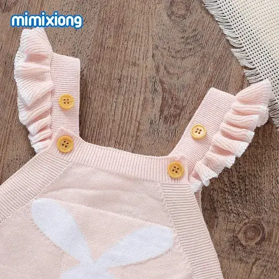 Đồ liền thân cực kỳ xinh xắn cho bé gái: Áo liền quần hình thỏ dễ thương sành điệu cho bé sơ sinh trai gái