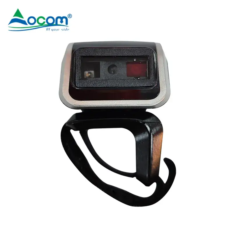 Máy quét mã vạch di động mới 1D 2D cho công nghiệp không dây - Máy quét mã vạch hình nhẫn và mã QR