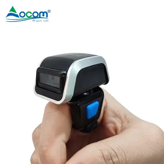 Máy quét mã vạch di động mới 1D 2D cho công nghiệp không dây - Máy quét mã vạch hình nhẫn và mã QR