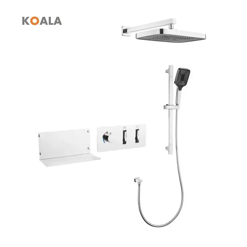 Vòi sen ẩn, thiết kế sáng tạo mới gắn tường, kệ lưu trữ và nhiệt độ ổn định
