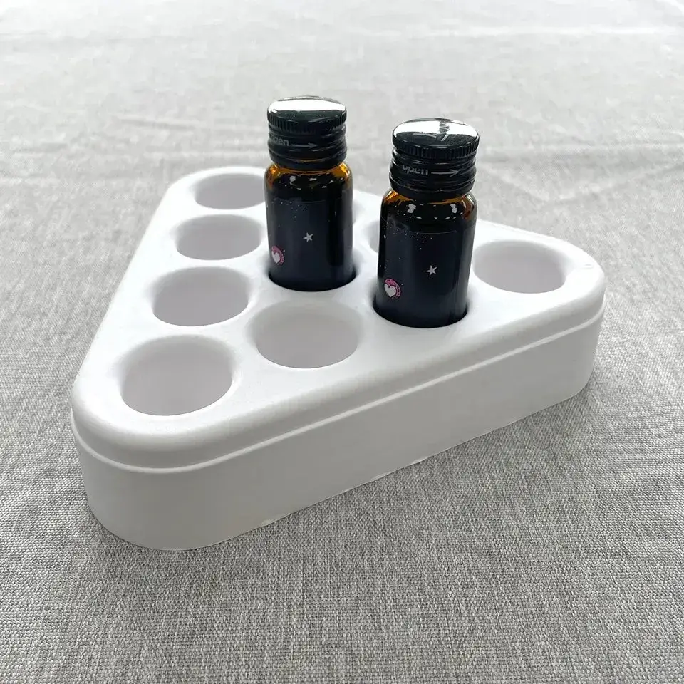 Hộp đựng sản phẩm từ chất liệu bột giấy tái chế, thân thiện với môi trường, phù hợp cho bánh, trà và rau