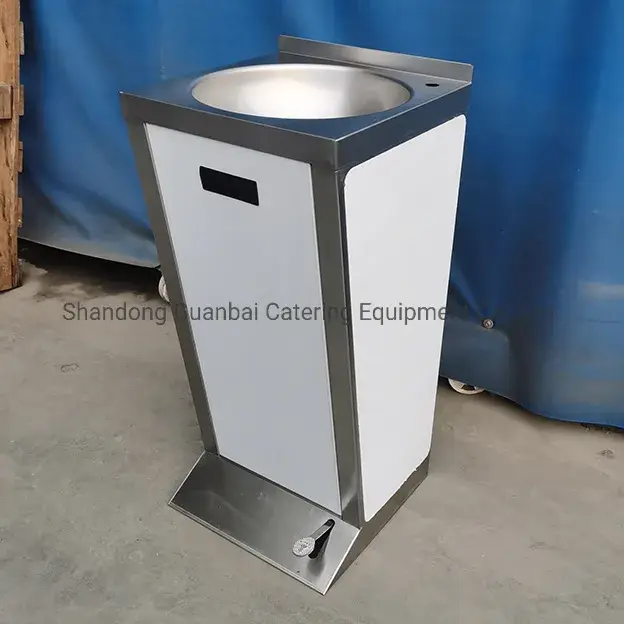304 bồn rửa công cộng thép không gỉ với chậu rửa tay thông minh điều khiển bằng bàn đạp - Mẫu thiết kế mới hình ảnh 12-description