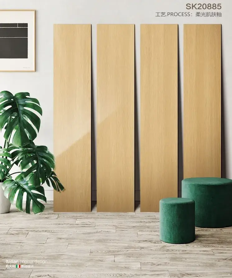 Vân Gỗ Chất Lượng Cao - Gạch Sứ Thiết Kế Mới 100*20cm Phù Hợp cho Dự Án và Bán Lẻ