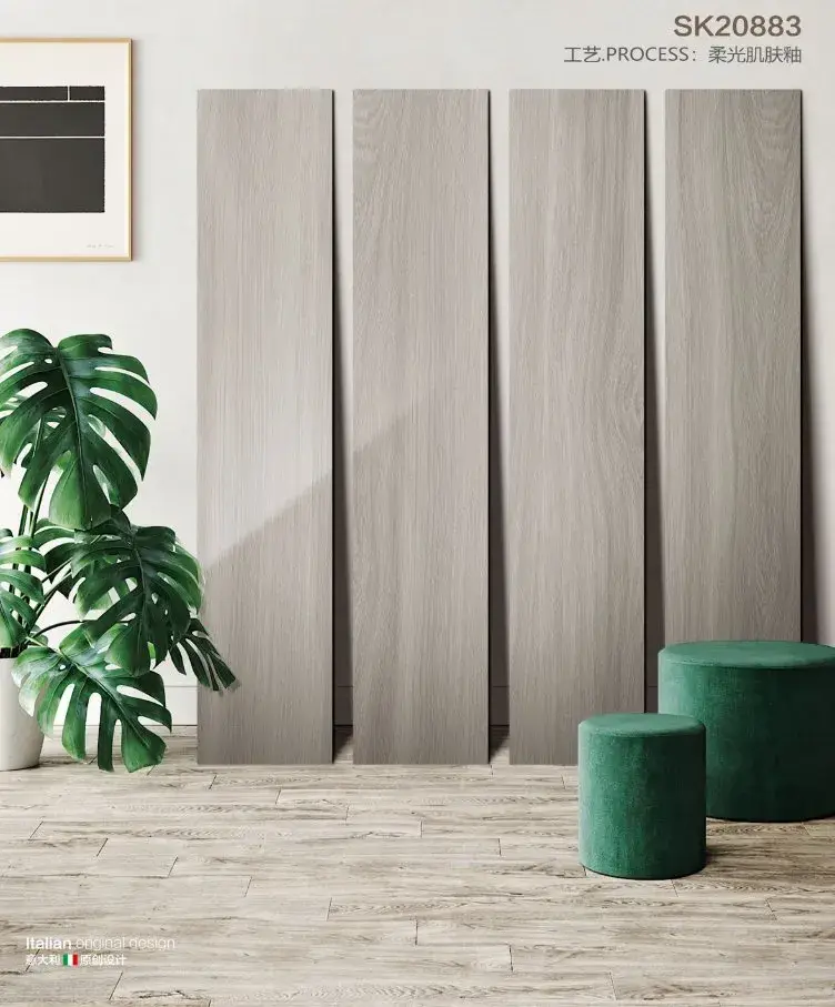 Vân Gỗ Chất Lượng Cao - Gạch Sứ Thiết Kế Mới 100*20cm Phù Hợp cho Dự Án và Bán Lẻ