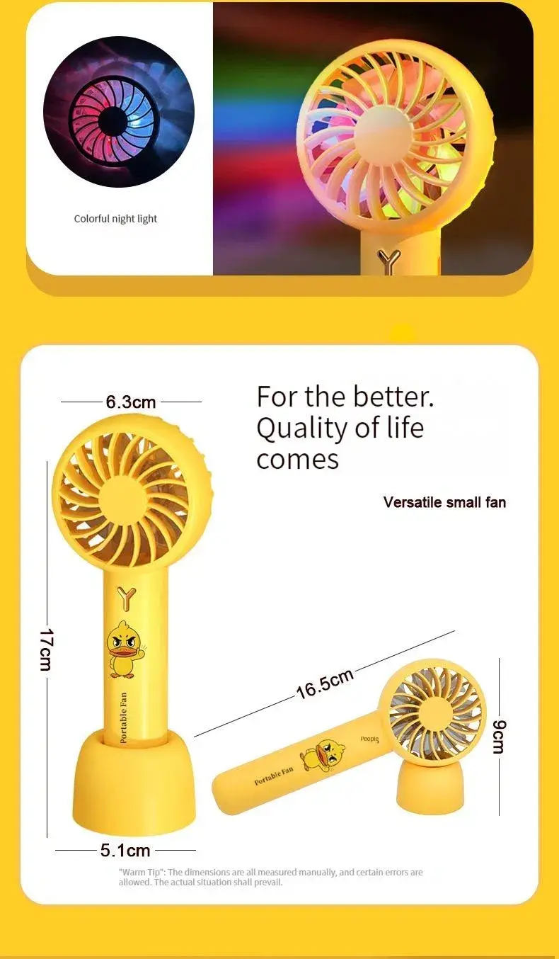 Quạt bàn mini sạc pin thiết kế mới, tích hợp điều chỉnh đứng và quay hình ảnh 17-description