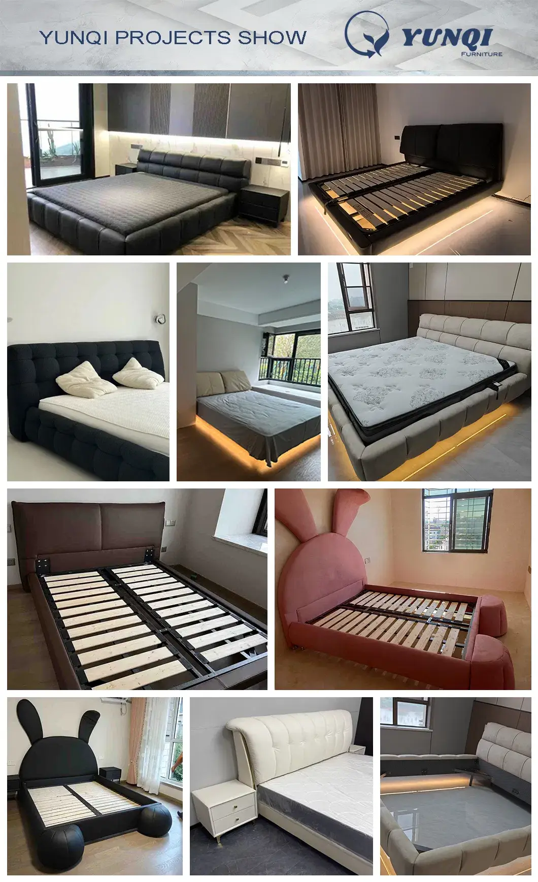 Giường đôi kiểu Ý cao cấp, khung thép gỗ, bộ giường kích thước lớn hiện đại cho phòng ngủ hình ảnh 18-description