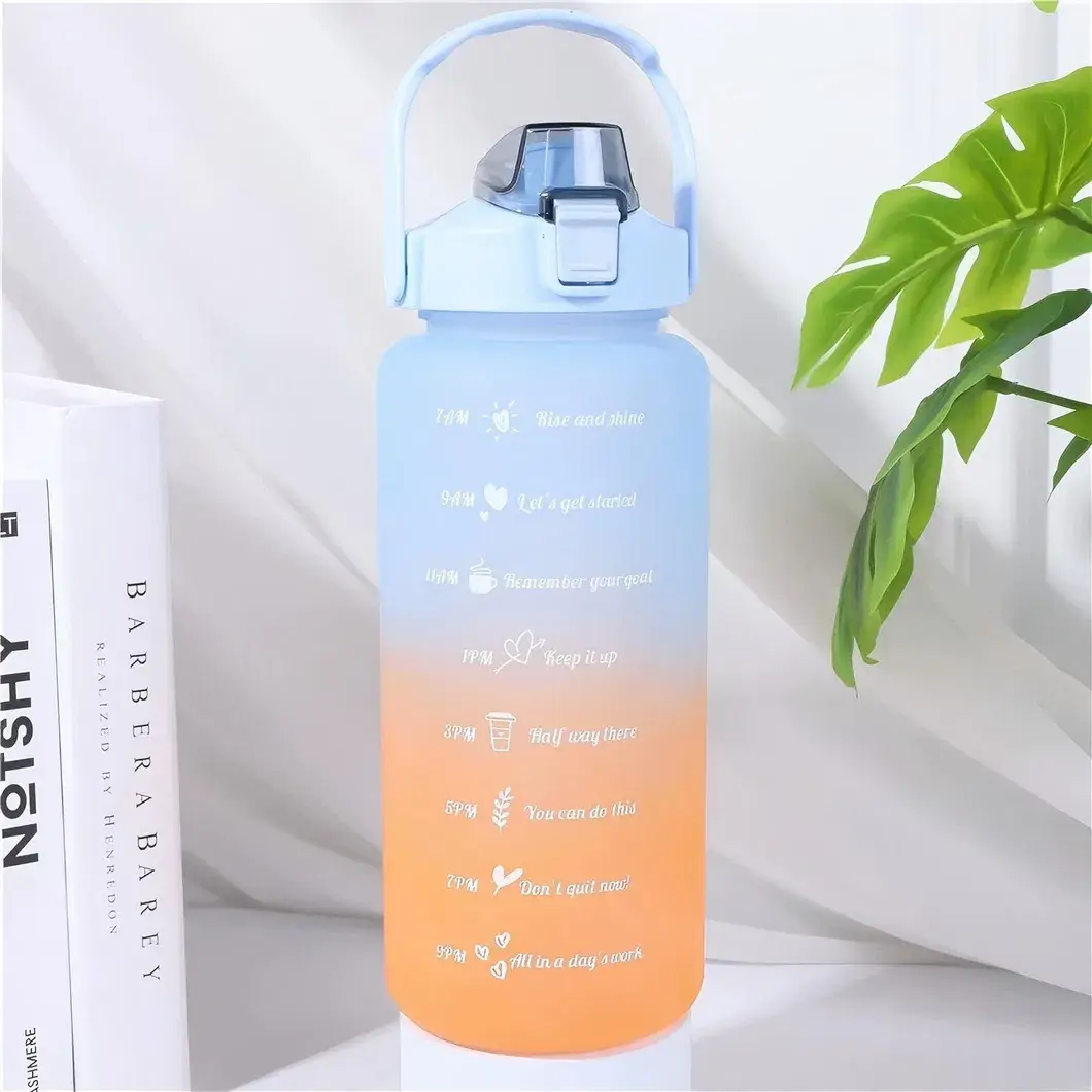 Chai nước thể thao 2L cùng ống hút sáng tạo - Bình jug nhựa PC chất lượng cao hình ảnh 15-description