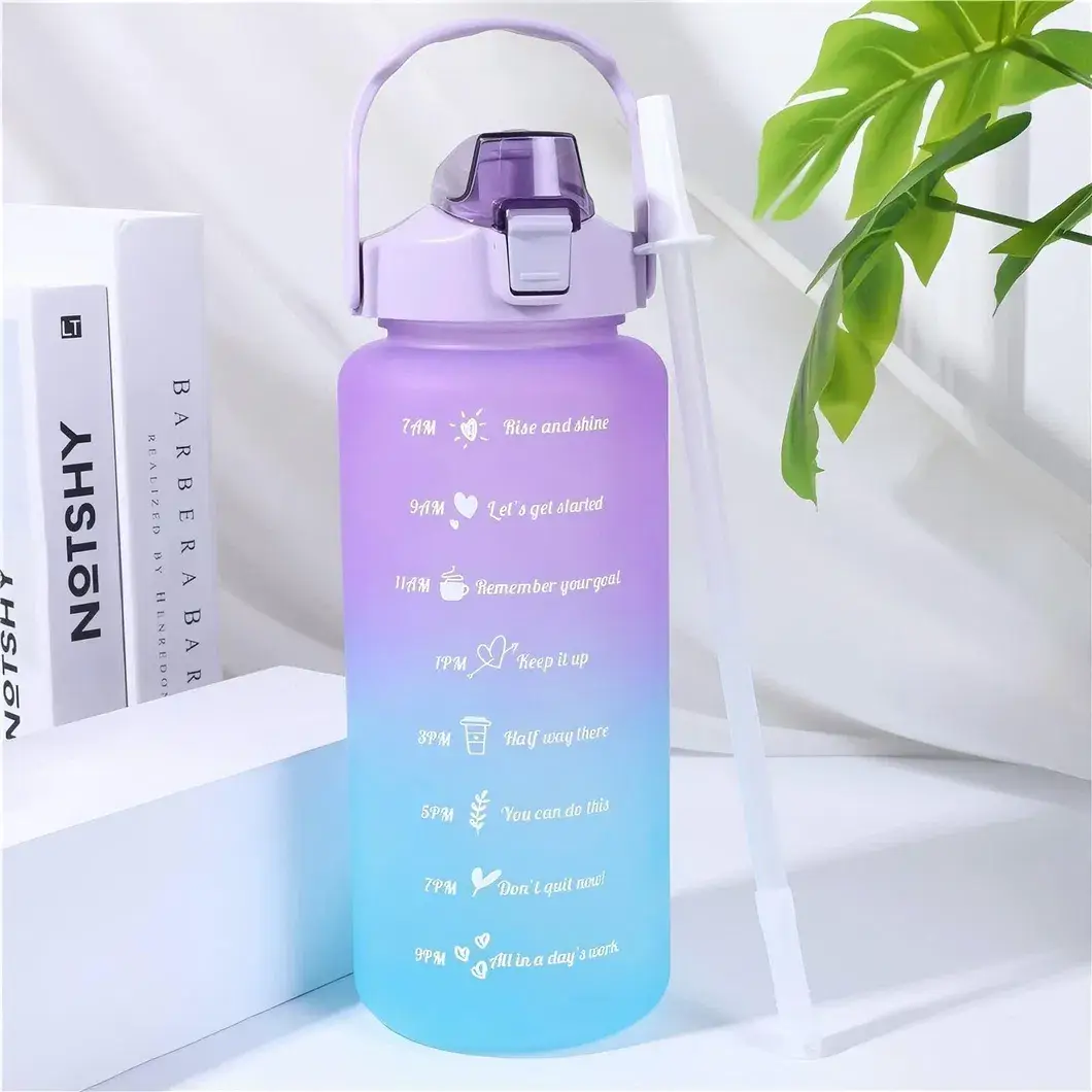 Chai nước thể thao 2L cùng ống hút sáng tạo - Bình jug nhựa PC chất lượng cao hình ảnh 14-description