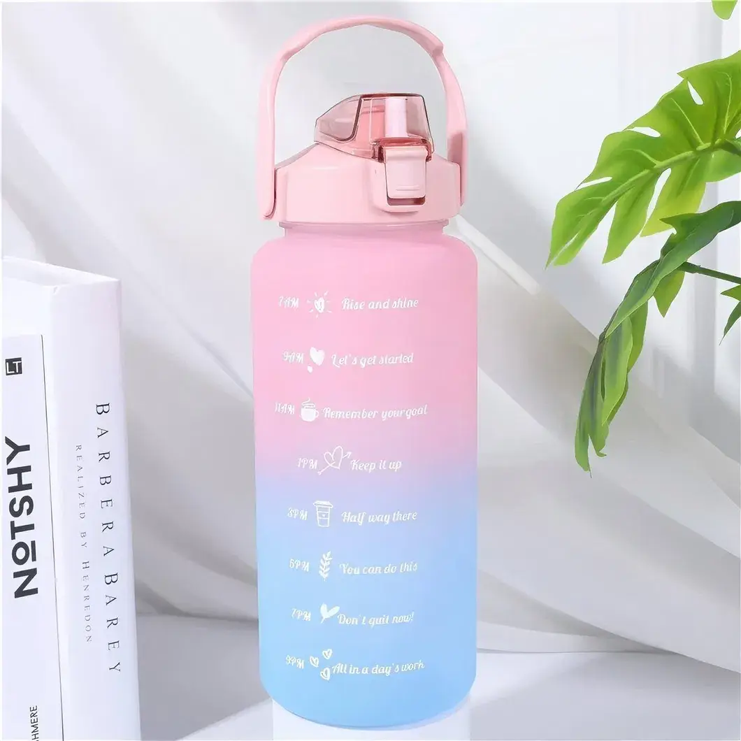 Chai nước thể thao 2L cùng ống hút sáng tạo - Bình jug nhựa PC chất lượng cao hình ảnh 16-description
