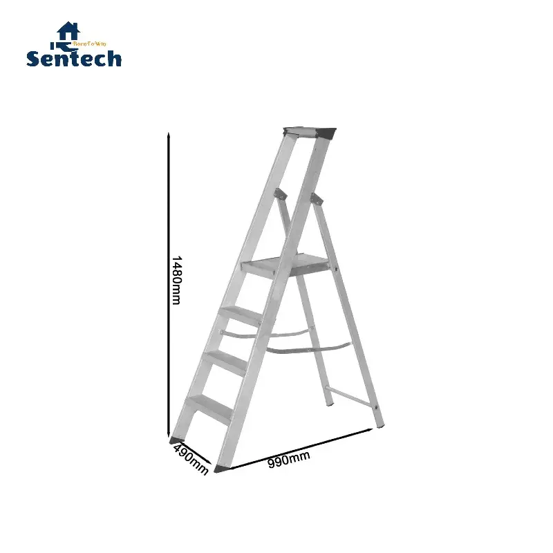 Thang nhôm gia đình 4 bước mới nhất đạt chứng nhận En131/GS